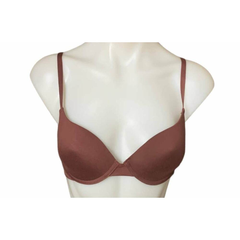 Lucky Brand Brown Underwire Demi Bra with Logo Around Bottom Strap | Size 34B